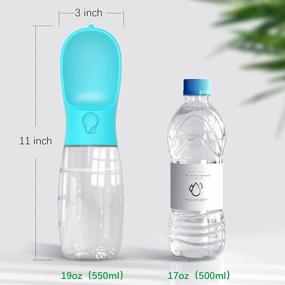 img 3 attached to 19 Oz Dog Water Bottle Dispenser With Waste Bag - Portable Pet Water Bottle For Travel, BPA Free For Cat, Rabbit & Puppy