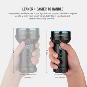 img 2 attached to OLIGHT Marauder Mini High-Performance Flashlight With 7,000 Lumens And 600 Meter Beam Distance - RGB Lighting, Magnetic Rechargeable For Outdoor, Hunting And Search (Black)