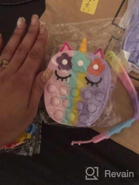 img 1 attached to Unicorn Fidget Fun With I-FSK Pop Purse: Crossbody Bubble Popit Handbag For Girls, Perfect Unicorn Gift For Birthdays And Playtime! review by Dean Partybus
