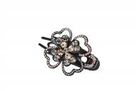 prettyou fashion styling hair clips with multicolor rhinestones and crystal beads for women girls (a2) logo