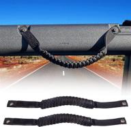 enhance your ford bronco's interior with cartaoo premium paracord roll bar grab handles - black 2pcs логотип