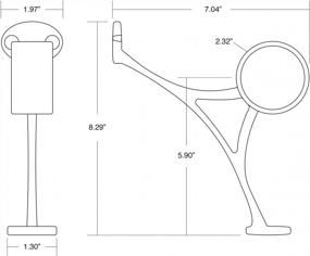 img 3 attached to Outwater 4’ Bar Foot Rail Kit – Complete Undercounter Mount Hardware And Tubing, Dome End Cap Matte Black Finish