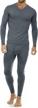 men's fleece-lined v-neck thermal underwear set for cold weather by thermajohn - base layer for ultimate warmth logo