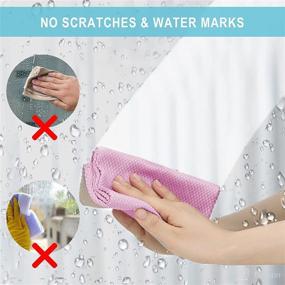 img 2 attached to 🧼 Multi-Purpose Nanoscale Cleaning Cloth: Advanced Reusable Fish Scale Design, Highly Absorbent & Perfect for Home, Kitchen, Auto - 8 Pack, 4 Colors, Size: 16inx12in