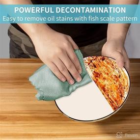 img 3 attached to 🧼 Multi-Purpose Nanoscale Cleaning Cloth: Advanced Reusable Fish Scale Design, Highly Absorbent & Perfect for Home, Kitchen, Auto - 8 Pack, 4 Colors, Size: 16inx12in