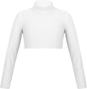 img 4 attached to Ranrann Sleeves Gymnastic Dancewear Self Tied Girls' Clothing - Tops, Tees & Blouses