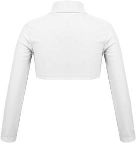 img 3 attached to Ranrann Sleeves Gymnastic Dancewear Self Tied Girls' Clothing - Tops, Tees & Blouses