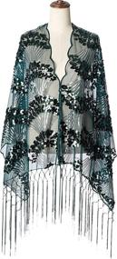 img 3 attached to BABEYOND Sequin Fringed Evening Wedding Women's Accessories - Scarves & Wraps