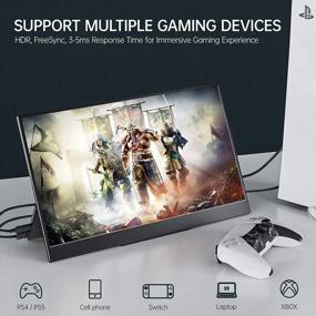 img 2 attached to VisionOwl 15.6" Portable Monitor: 1920X1080 with FreeSync, Kickstand, Perfect for Remote Working, Flicker-Free, Frameless Design, Blue Light Filter - Y15RBF