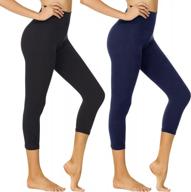 мягкие штаны для йоги с высокой талией buttery для женщин с контролем живота - идеально подходят для тренировок и бега - nexiepoch (доступны в размерах обычного и большого размера) логотип