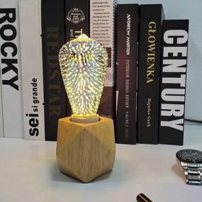 img 2 attached to Светодиодная лампа AmeriLuck Fairy, винтажный стиль Эдисона, водонепроницаемая для наружного использования (3D-фейерверк, ST64 2PK)