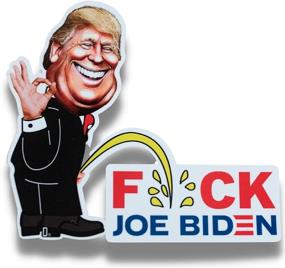 img 4 attached to Trump Peeing on Biden Sticker - Trump 2024 - MAGA Car Sticker - Bumper Sticker - Waterproof Vinyl Sticker - Funny Car Sticker - FJB Sticker - Republican Car Sticker