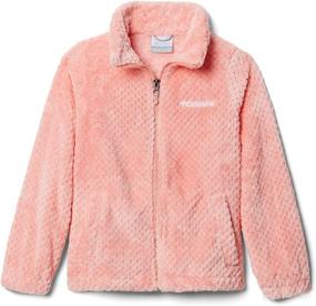 img 1 attached to 🔥 Columbia Girls' Fire Side Sherpa Full Zip: Stylish Comfort for All-day Outdoor Adventures