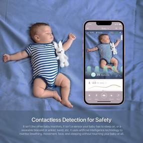 img 2 attached to IBaby I6 2K Smart Wi-Fi Baby Monitor With Contact-Free Breathing Tracking, Camera And Audio, Pan-Tilt-Zoom, 2.4GHz And 5Ghz, No Monthly Fee For Monitoring Baby'S Sleeping And Body Movement