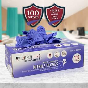 img 3 attached to 🧤 Nitrile Medical Examination Gloves: Chemotherapy-Rated, Latex & Powder-Free for Doctors & Nurses - SHIELD LINE