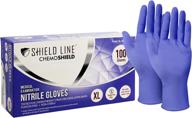 🧤 nitrile medical examination gloves: chemotherapy-rated, latex & powder-free for doctors & nurses - shield line logo