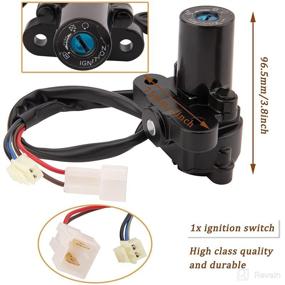 img 1 attached to 🏍️ YZF R1 R6 Ignition Switch Compatible with Yamaha 1992-2012 - Gas Cap Cover, Seat Lock & Key Set