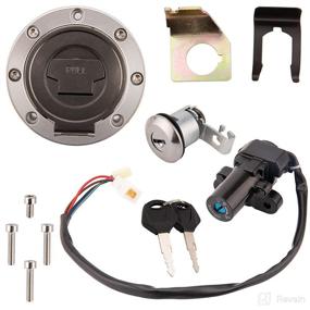 img 4 attached to 🏍️ YZF R1 R6 Ignition Switch Compatible with Yamaha 1992-2012 - Gas Cap Cover, Seat Lock & Key Set