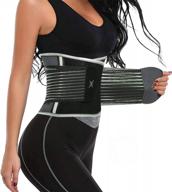 fluorescent waist trainer belt for women - slimming body shaper for workout, fitness, and belly girdle логотип