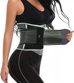 img 4 attached to Fluorescent Waist Trainer Belt For Women - Slimming Body Shaper For Workout, Fitness, And Belly Girdle