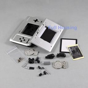 img 1 attached to Серебряный сменный корпус для игровой консоли Nintendo DS NDS с кнопками и винтами
