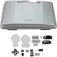 silver replacement housing set for nintendo ds nds game console with buttons and screws logo