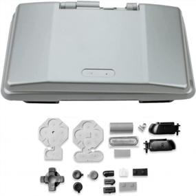 img 4 attached to Серебряный сменный корпус для игровой консоли Nintendo DS NDS с кнопками и винтами