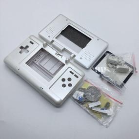 img 3 attached to Серебряный сменный корпус для игровой консоли Nintendo DS NDS с кнопками и винтами