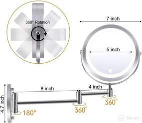 img 3 attached to 🔍 Enhanced Bathroom Experience: Mounted Magnification Rotation with Easy Operation