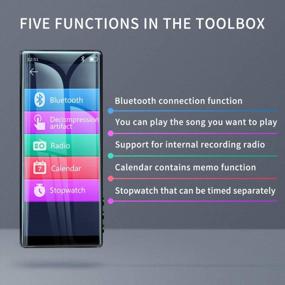 img 1 attached to Experience Top-Quality Sound On-The-Go With MYMAHDI 64GB MP3 Player Featuring Bluetooth, Lossless Sound, Elegant Touch Screen, FM Radio, And Voice Recorder - Supports 128GB