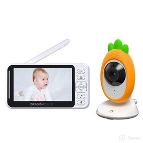img 4 attached to 🐉 Dragon Touch E40 Video Baby Monitor with Camera and Audio, 4.3" Split Screen Baby Camera - No WiFi, Night Vision, 960ft Range, 8 Lullabies, Temperature Monitoring