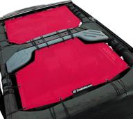 shadeidea sunshade for jeep wrangler jk unlimited (2007-2018) 4 door-(cherry red) mesh screen sun shade jku top cover uv blocker with grab bag - 10 years warranty логотип