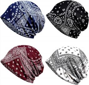 img 4 attached to Stay Stylish And Comfortable With ELLEWIN Cotton Slouchy Beanie For Men And Women