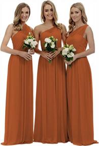 img 4 attached to Elegant Bridesmaid Dresses: YORFORMALS Sleeveless A-Line Ruched Chiffon Gown For Formal Evenings