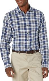 img 4 attached to Classic Style Meets Comfort: BUTTONED Spread Collar Casual Cotton 17 17 5 Men's Clothing