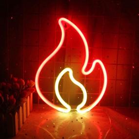 img 4 attached to Light Up Your Space With Flame Shaped Neon Signs - Perfect Valentine'S Day Gift!
