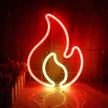 light up your space with flame shaped neon signs - perfect valentine's day gift! logo