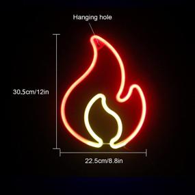 img 3 attached to Light Up Your Space With Flame Shaped Neon Signs - Perfect Valentine'S Day Gift!