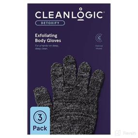 img 4 attached to 🧤 Cleanlogic Detoxify Charcoal Exfoliating Gloves: Experience the Ultimate Detox and Glove Exfoliation Power