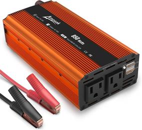 img 4 attached to 🔌 Ampeak 850W Inverter 12v to 110v - Car Power Inverter with 2 USB Charging Ports and 2AC Outlets - ETL Certified