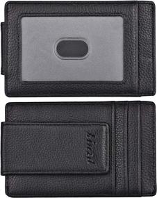 img 4 attached to 👝 Kinzd Pocket Leather Blocking Pattern Men's Wallets, Card Cases & Money Organizers: Safeguard Your Essentials in Style