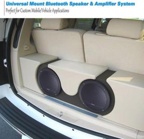 img 2 attached to 🔊 PLMRKT9 Pyle Bluetooth Marine Grade Flush Mount 2-Way Speaker System with Amplified Full Range Stereo Sound, Dual Cone Dome, Waterproof, Universal Home Compatibility, and Aux 3.5mm Input - Pair of 6.5” 240 Watts Speakers in Black
