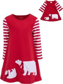 img 2 attached to Leveret Toddler Matching Girls Cotton Girls' Clothing : Dresses