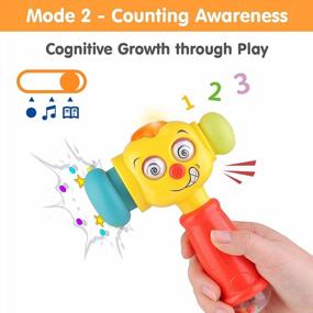 img 2 attached to IPlay, ILearn Baby Musical Toys For 1 Year Old, Toddler Hammer Pounding Toy W/ Lights And Sounds, Infant Key Sensory Teething, Learning Christmas Babies Gift For 12 18 Months 1-3 Yr Old Kid Girls Boys
