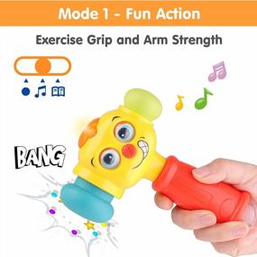 img 3 attached to IPlay, ILearn Baby Musical Toys For 1 Year Old, Toddler Hammer Pounding Toy W/ Lights And Sounds, Infant Key Sensory Teething, Learning Christmas Babies Gift For 12 18 Months 1-3 Yr Old Kid Girls Boys