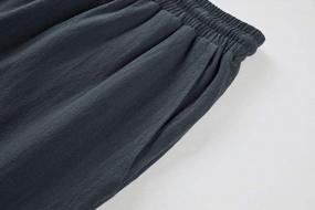 img 1 attached to Gafeng Mens Linen Pants Yoga Loose Fit Casual Elastic Waist Summer Beach Baggy Harem Trousers