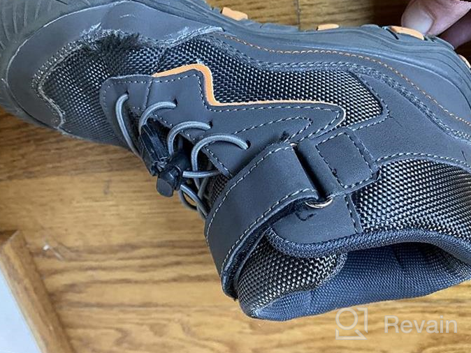 img 1 attached to 👞 Premium Water Resistant Kids Hiking Boots: Durable Athletic Outdoor Shoes for Boys & Girls - Anti Collision, Non-Slip Ankle Walking Sneakers review by Joe Roberts