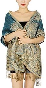 img 1 attached to Large Reversible Cashmere-Feel Pashmina Scarf For Women - Soft Shawl Wrap For Travel & Daily Wear
