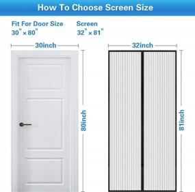 img 3 attached to YUFER Heavy Duty Magnetic Mesh Screen Door 32×80 With Self-Sealing Technology - Fits Door Sizes Up To 30''X80'' - Easy Install & Quick Access