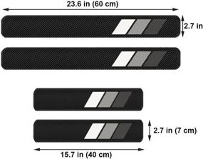 img 2 attached to Xnqdre 4 Pack Tri-Color 3 Color Carbon Fiber Door Sill Protector Welcome Pedal Front Rear Door Guards Step Protector For Toyota Tacoma 4Runner Tundra Rav4 Highlander
